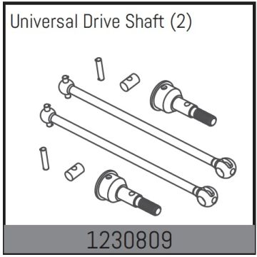 Absima Universal Drive Shaft (2) (AB1230809)