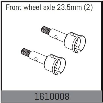 Absima Front Wheel AXLe 23.5mm (2) (AB1610008)