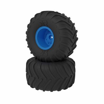 Arrma dBoots Chevron MT Tire Set, Glued, Blue (G-ARA-2530)