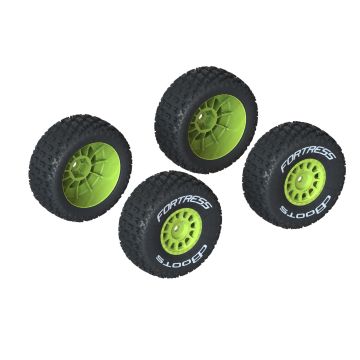 Arrma dBoots 'FORTRESS' Tire Set Glued, Yellwo (2 Pairs) (G-ARA550115)