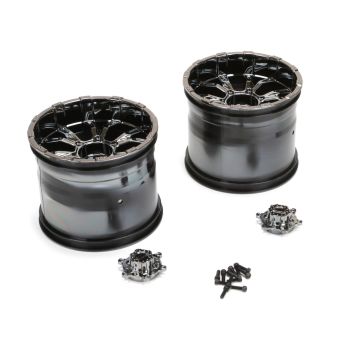 Losi 420S Force Wheel w/cap, Blk Chrome (2): LST (G-LOS44000)