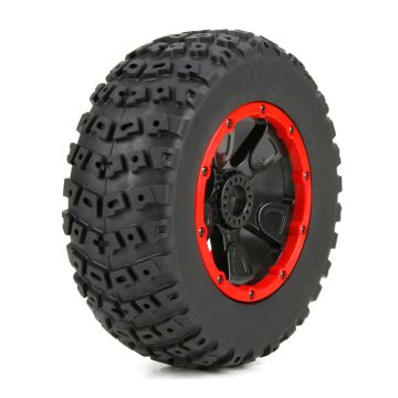 Losi Left & Right Tire (1ea), Premounted: 1:5 4wd DB XL (G-LOS45004)