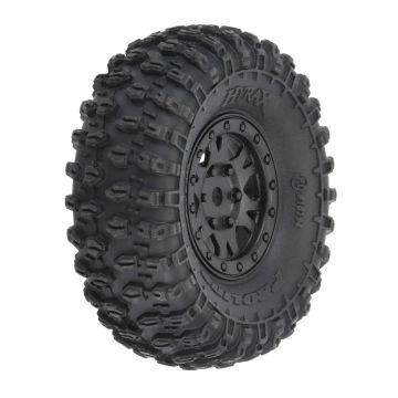 Proline 1:24 Hyrax Front/Rear 1.0" Tires Mounted 7mm Black Impulse 4pcs (G-PRO10194-10)