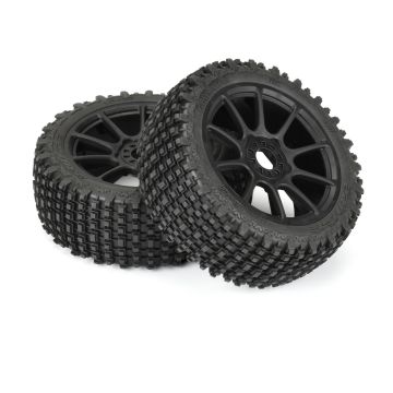 1/8 Gladiator M2 Fr/Rr Buggy Tires Mounted 17mm Black Mach 1 (G-PRO9074-21)