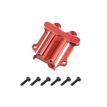 RC Overhaul Rear Gearbox Cover, Red Aluminum, Grom (G-RCO-AR029R)