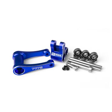 RC Overhaul Aluminum Knuckle & Pull Rod, Promoto, Blue (G-RCO-MX04BL)