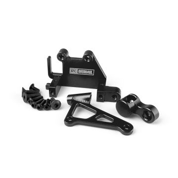 RC Overhaul Aluminum Servo Mount Set, Promoto, Black (G-RCO-MX05BK)
