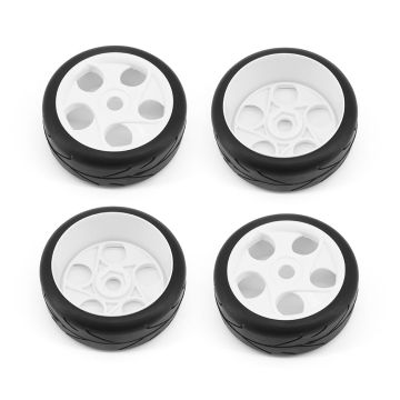 RC Overhaul Buggy Wheel & Tyre Set 1/8th Onroad, White (G-RCO-UN004)
