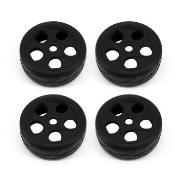 RC Overhaul Buggy Wheel & Tyre Set 1/8th Onroad, Black (G-RCO-UN005)