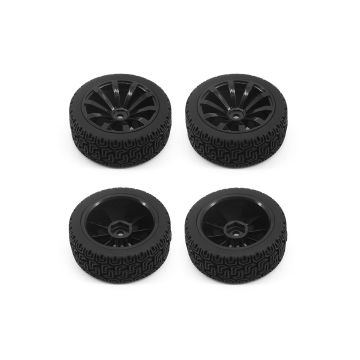 RC Overhaul 1:10 Rally Block/10 Spoke Wheel Set Black (4pcs) (G-RCO-UN09)