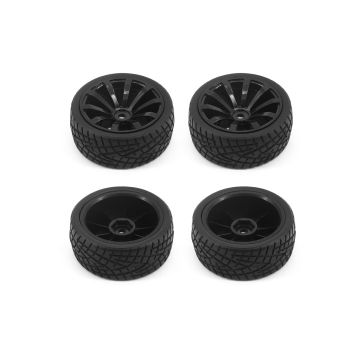 RC Overhaul 1:10 On Road/10 Spoke Wheel Set Black (4pcs) (G-RCO-UN11)
