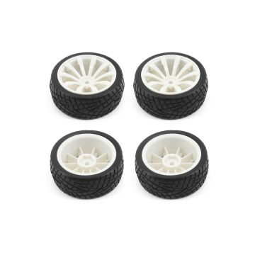 RC Overhaul 1:10 On Road/10 Spoke Wheel Set White (4pcs) (G-RCO-UN12)