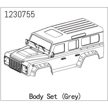Absima Hard Plastic Body Set (Grey) - Landi (AB1230755)