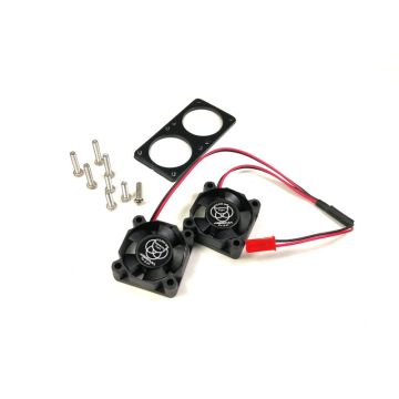 Absima High Speed Twin Fan + Adapter Plate, 15,000RPM, 30mm Size (AB2310035)