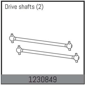Absima Rear Drive Shafts (2) (AB1230849)