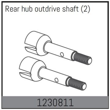 Absima Rear Wheel AXLe (2) (AB1230811)
