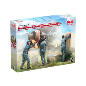 ICM WWII British Ground Personnel (1939-1945) 3 Figures (ICM32107)