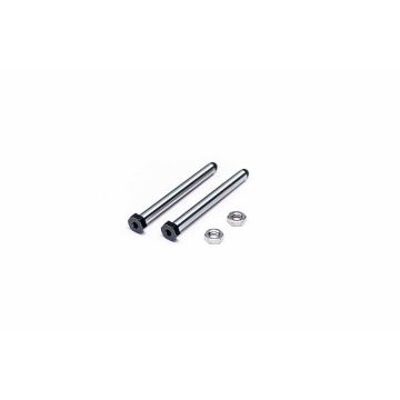 Koswork AE RC10 Rear Outer 34.8mm Hardened Hinge Pin w/locknuts (2) (KOS04191-13)