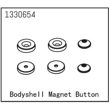 Absima Bodyshell Magnet Button - Yucatan (AB1330654)