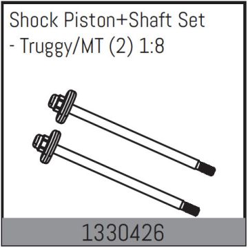 Absima Shock Piston+Shaft Set - Truggy/Mt (2) 1:8 (AB1330426)