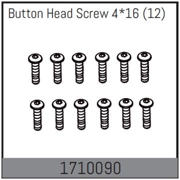 Absima Button Head Screw 4*16 (12) (AB1710090)