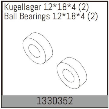 Absima Ball Bearings 12*18*4 (2) (AB1330352)