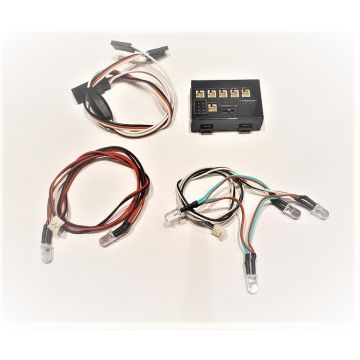 SC Models LED Light Set w/Controller 8 Led's (6 White, 2 Red) For Tamiya Escort Rally MKII (SCESCORTLS)