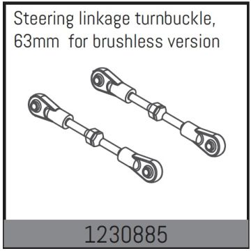 Absima Steering Turnbuckles 57-63mm (2)  (AB1230885)