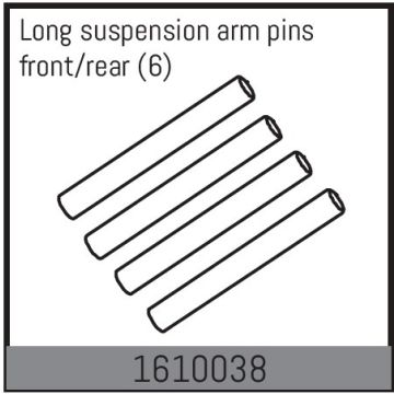 Absima Long Suspension Arm Pins Front/Rear (6) (AB1610038)