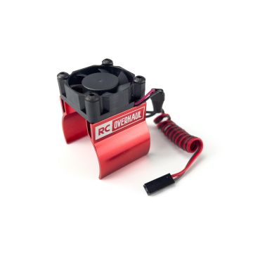 RC Overhaul Motor Clip on Heatsink 36mm w/Temp Sensor Red w/Fan (M-RCO-FAN02R)