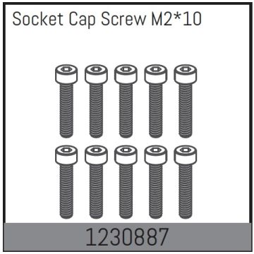 Absima M2*10 Socket Cap Screw Set (10) (AB1230887)