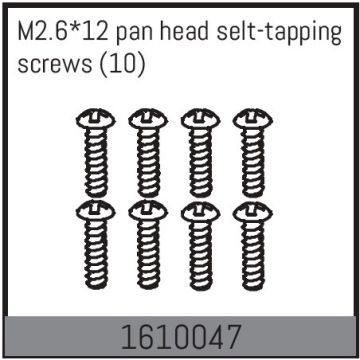 Absima M2.6*12 Pan Head Selt-Tapping Screws (10) (AB1610047)