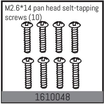 Absima M2.6*14 Pan Head Selt-Tapping Screws (10) (AB1610048)