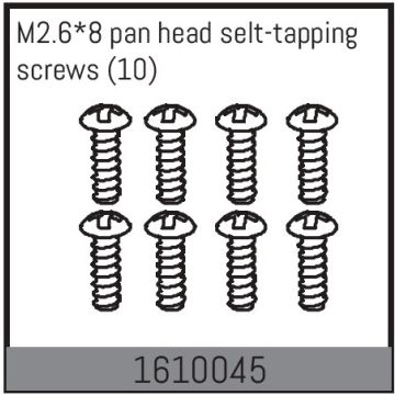 Absima M2.6*8 Pan Head Selt-Tapping Screws (10) (AB1610045)