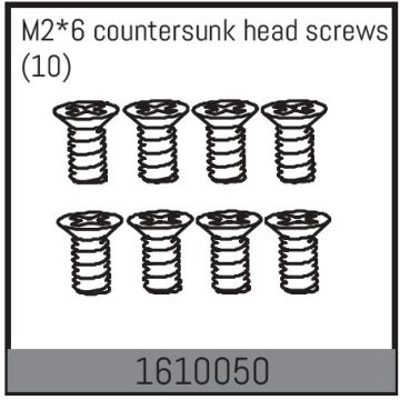 Absima M2*6 Countersunk Head Screws (10) (AB1610050)