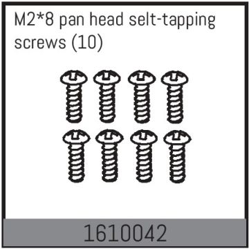 Absima M2*8 Pan Head Selt-Tapping Screws (10) (AB1610042)