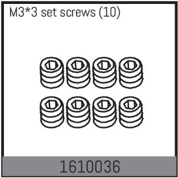 Absima M3*3 Set Screws (10) (AB1610036)