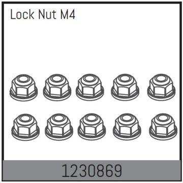 Absima Lock Nut M4 (10) (AB1230869)