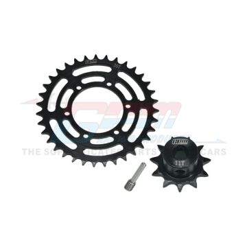 GPM Promoto MX  Medium Carbon Steel Hub Chain Sprocket Set (35T/11T) (MX3511S-BK)