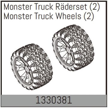 Absima Monster Truck Wheels (2) (AB1330381)