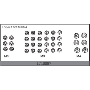 Absima Locknut Set M3/M4 (AB1710087)