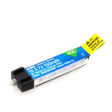 E-Flight 150mAh 1S 3.7V 45C LiPo Battery (O-EFLB1501S45)