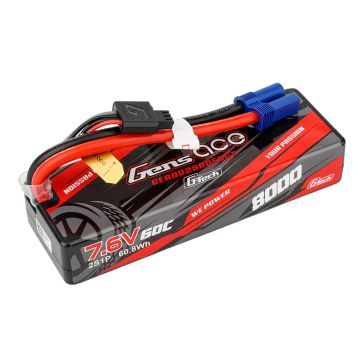 Li-Po Hard Case G-Tech 2S 7.4V 8000mah 60C with EC5 (Promoto) (O-GT2S8000-60E5)