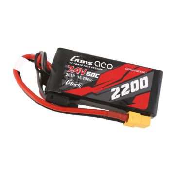 Gens Ace Li-Po Car G-Tech 2S 7.4V 2200mah 60C with XT60 (O-GTC2S2200-60X)