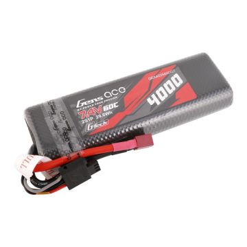 Gens Ace Li-Po G-Tech Car Hard Case 2S 7.4V 4000mAh 60C Bashing T-Connector (O-GTC2S4000-60T)