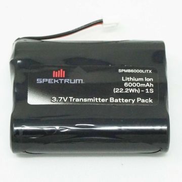 Spektrum 3.7V 6000mAh 1S Transmitter Battery: iX12/NX6/NX8 Tx Plug (O-SPMB6000LITX)