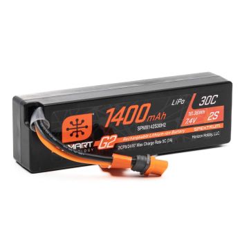 Spektrum 7.4V 1400mAh 2S 30C Smart G2 LiPo Battery: IC2 Connector (O-SPMX142S30H2)