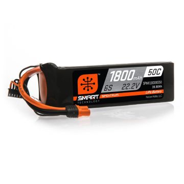 Spektrum 1800mAh 6S 22.2V 50C Smart LiPo Battery; IC3 (O-SPMX18006S50)