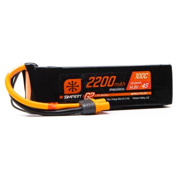 Spektrum 14.8V 2200mAh 4S 100C Smart G2 LiPo Battery: IC3 (O-SPMX224S100)