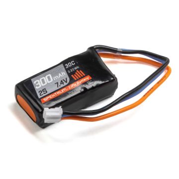 Spektrum 7.4V 300mAh 2S 30C LiPo Battery: PH (O-SPMX3002S30)